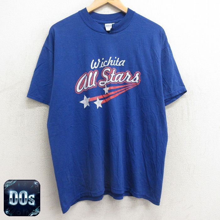 【50%OFF】ジャージーズ 00s 半袖Tシャツ ウィチタオールスターズ ブルー XL | 古着