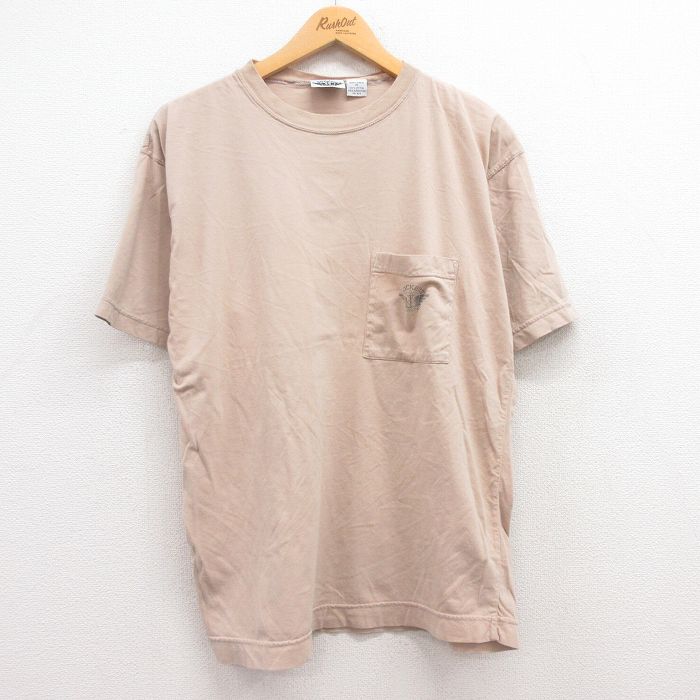 ドッカーズ 00s 半袖Tシャツ ワンポイントロゴ ベージュ XL | 古着