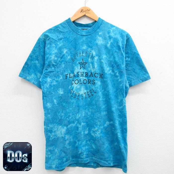 【50%OFF】00s 半袖Tシャツ フラッシュバックカラーズ ブルータイダイ M | 古着