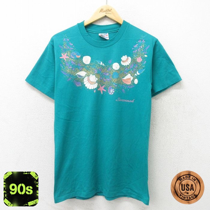 【50%OFF】ヘインズ 90s 半袖Tシャツ 貝 ライトブルー M | 古着
