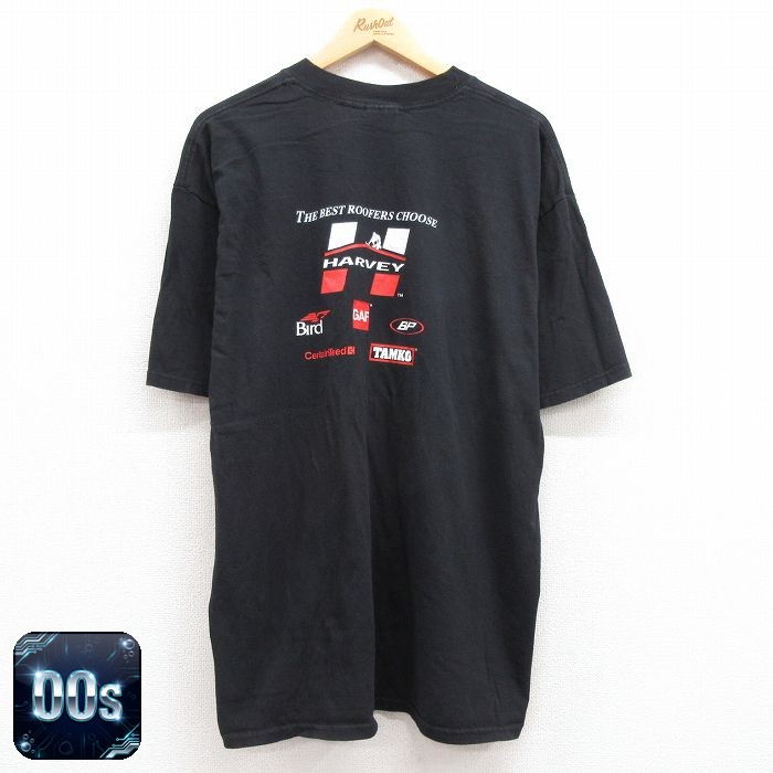 【50%OFF】00s 半袖Tシャツ HARVEY ブラック XL | 古着