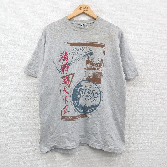 ゲス 90s 半袖Tシャツ グレー XL | 古着