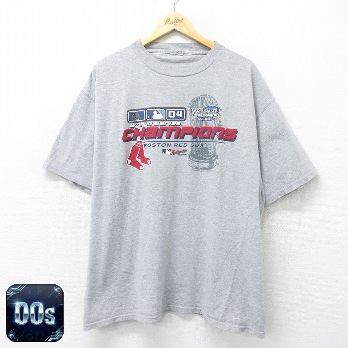 【50%OFF】00s 半袖Tシャツ ボストンレッドソックス グレー霜降り XL | 古着