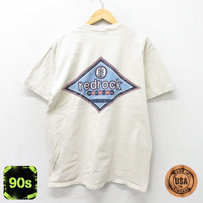 90s 半袖Tシャツ redrock ベージュ L | 古着