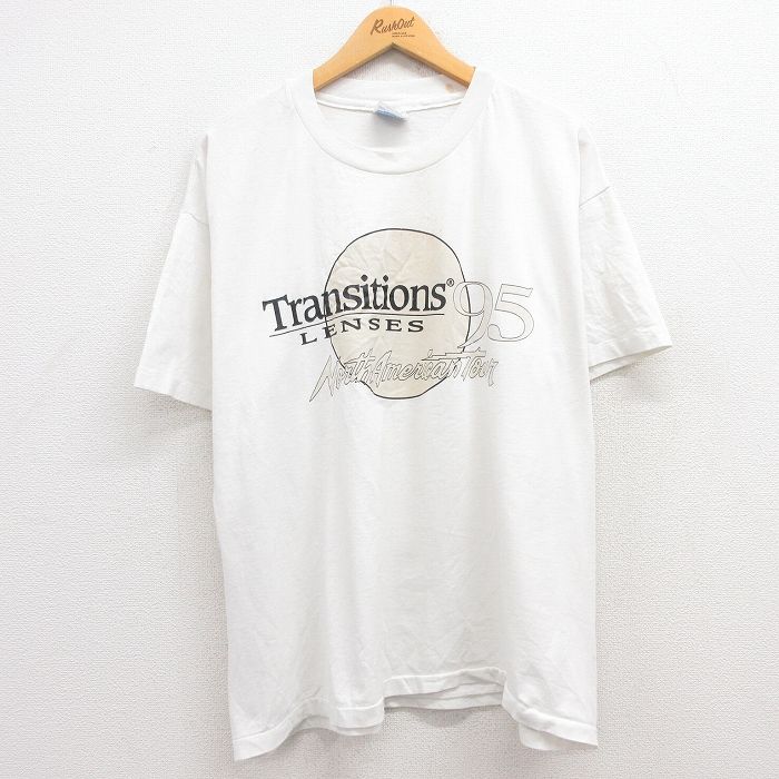 ヘインズ 90s 半袖Tシャツ トランジジョンレンズ ホワイト XL | 古着