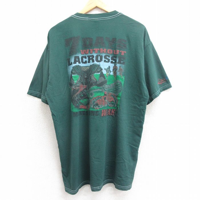 00s 半袖Tシャツ ラクロス グリーン XL | 古着