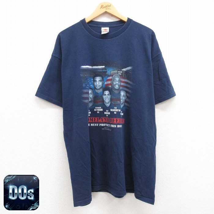 フルーツオブザルーム 00s 半袖Tシャツ アメフト ネイビー XL | 古着