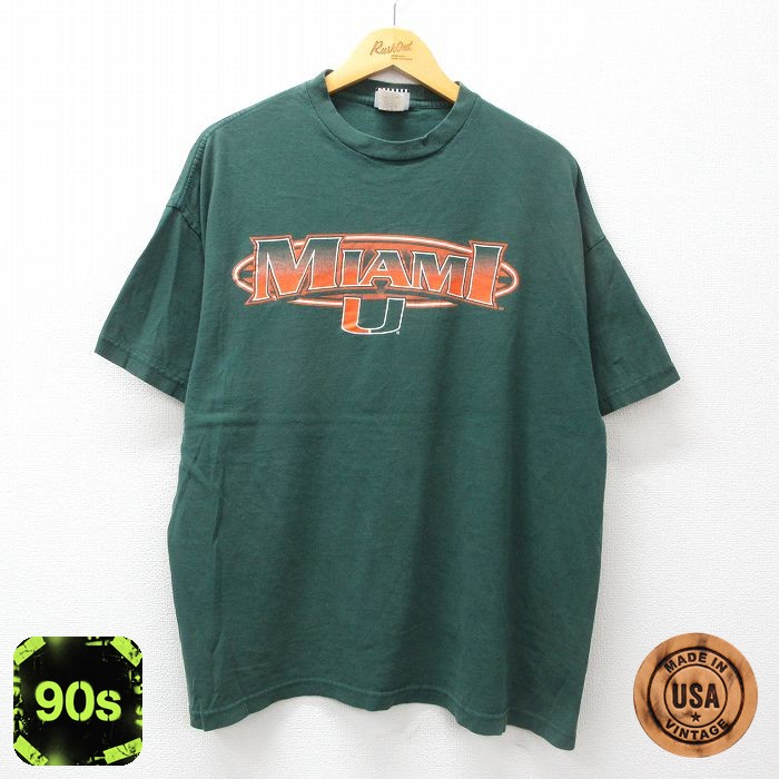 フットロッカー 90s 半袖Tシャツ マイアミ グリーン XL | 古着