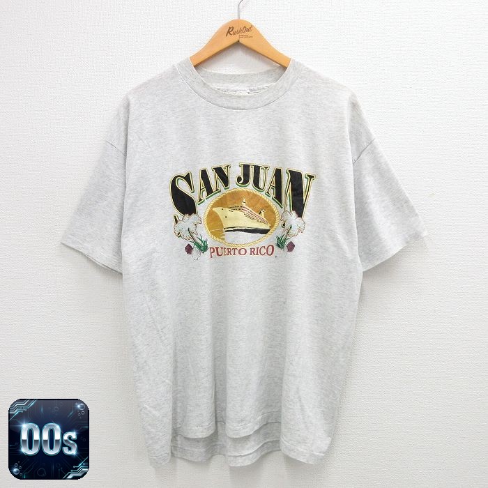 【50%OFF】ヘインズ 00s 半袖Tシャツ プエルトリコ グレー XL | 古着