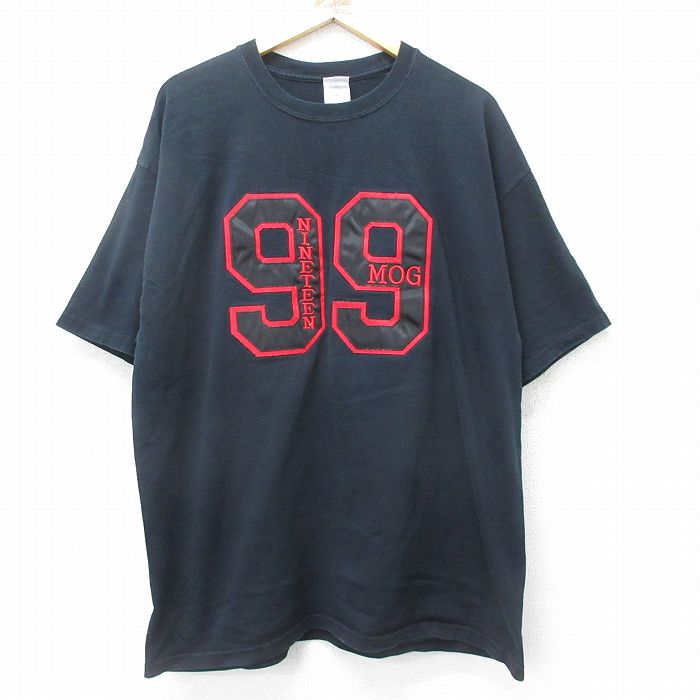 XL★古着 半袖 ビンテージ Tシャツ メンズ 00年代 00s 99 大きいサイズ コットン クルーネック 黒 ブラック 【spe】 24mar13 中古