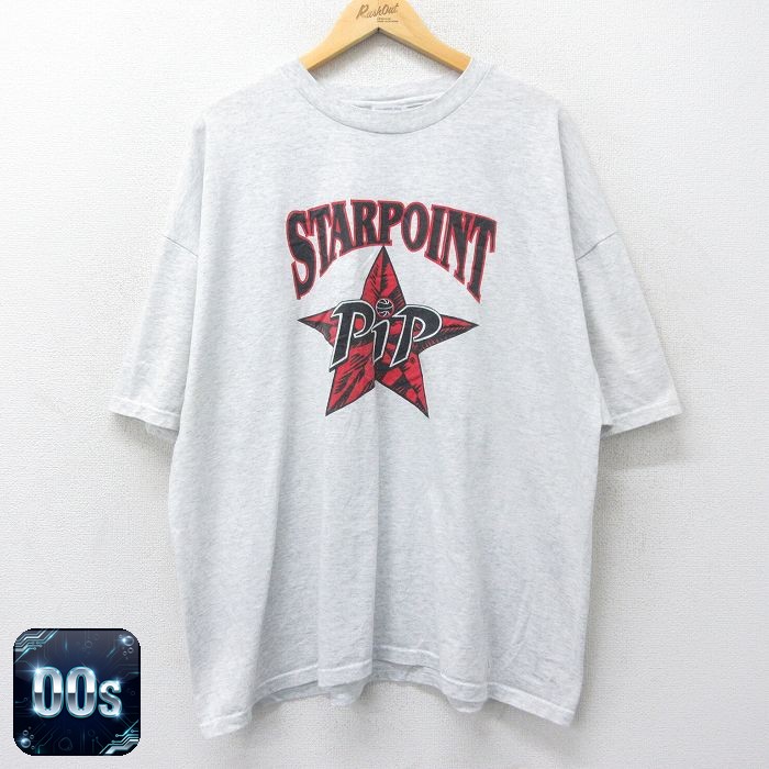 ヘインズ 00s 半袖Tシャツ STARPOINT PIP バレーボール グレー XL | 古着