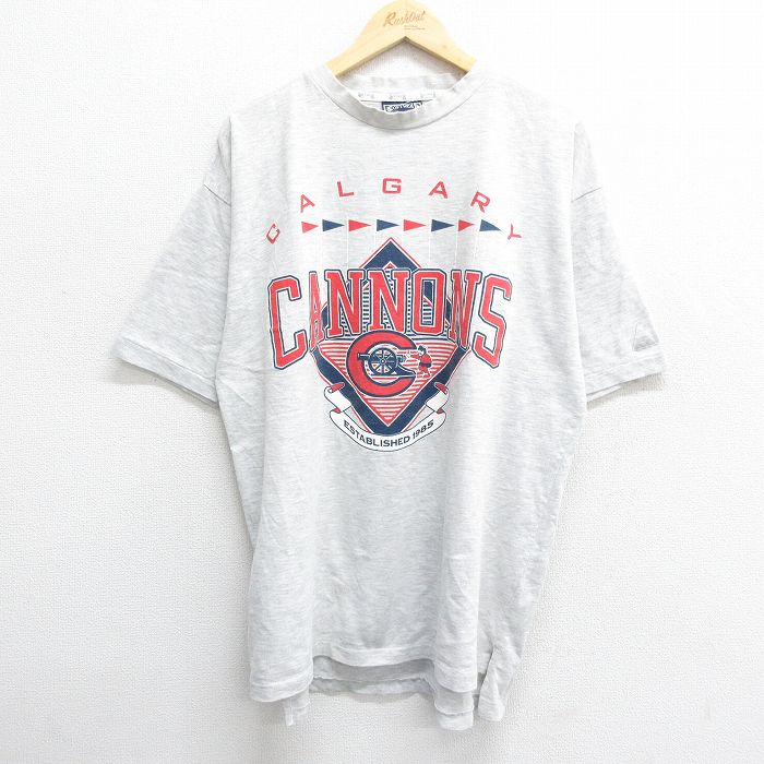 90s 半袖Tシャツ カルガリーキャノンズ グレー XL | 古着