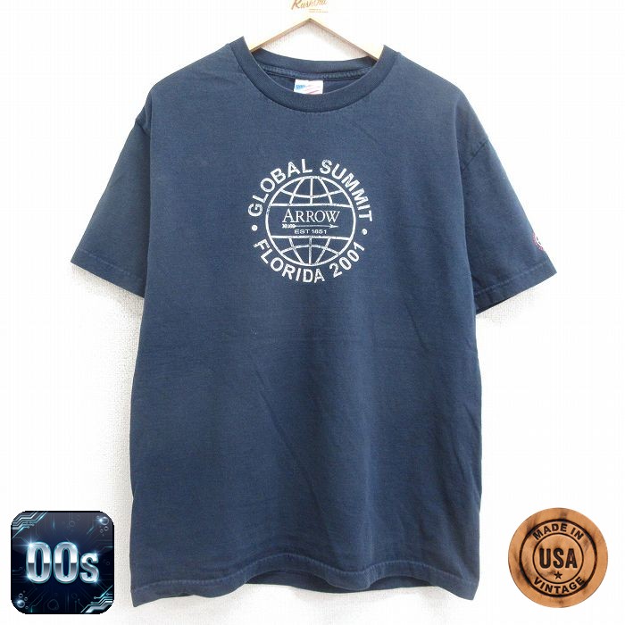 【50%OFF】00s 半袖Tシャツ アロー ネイビー XL | 古着