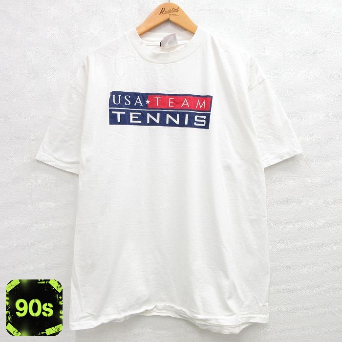 90s 半袖Tシャツ テニス ホワイト XL | 古着