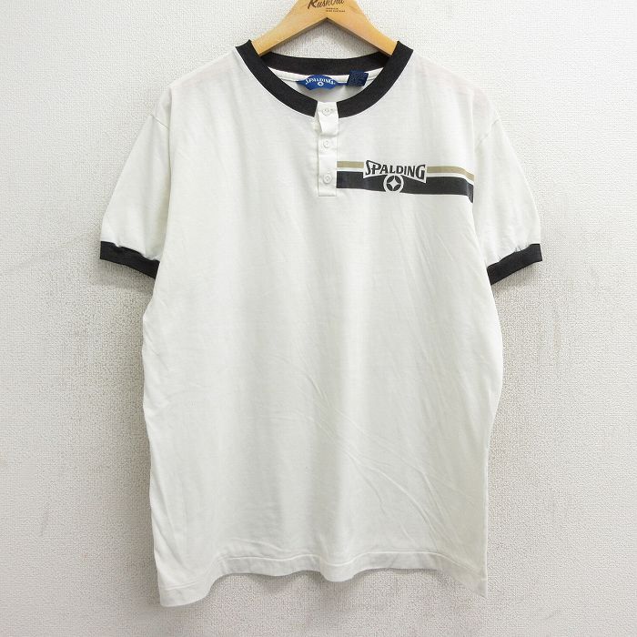 スポルディング 90s 半袖Tシャツ ワンポイントロゴ ホワイト XL | 古着