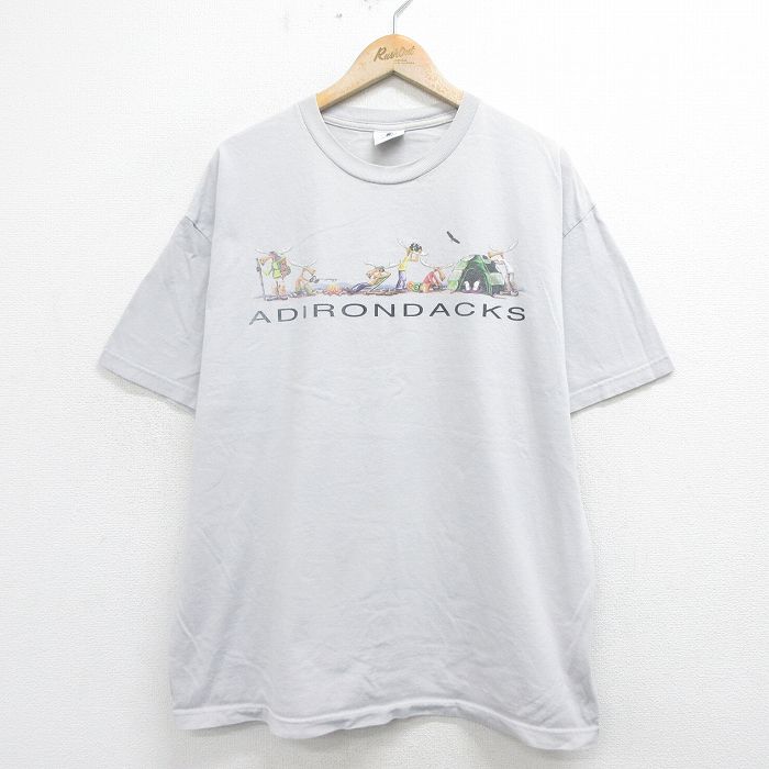 アディロンダック 00s 半袖Tシャツ シカ グレー XL | 古着