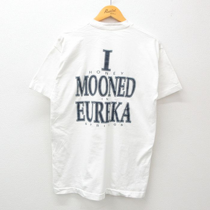 L★古着 フルーツオブザルーム 半袖 ビンテージ Tシャツ メンズ 90年代 90s SPRINGS コットン クルーネック USA製 白 ホワイト 24mar29 中古