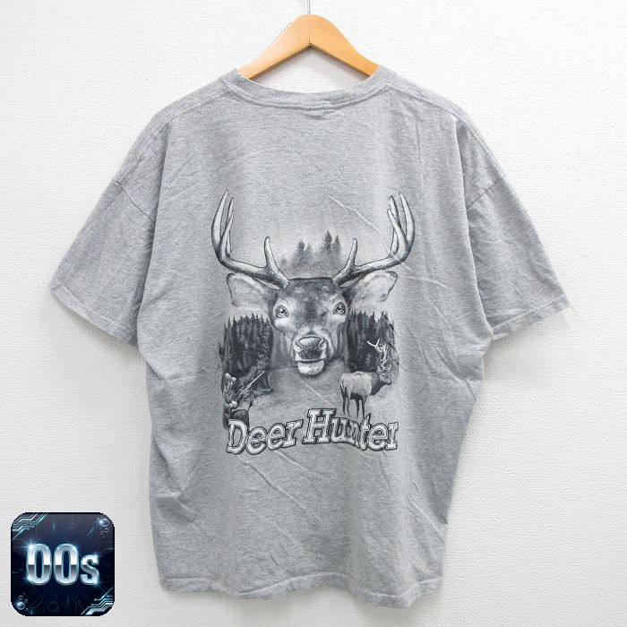 ジャージーズ 00s 半袖Tシャツ シカハンター グレー XL | 古着