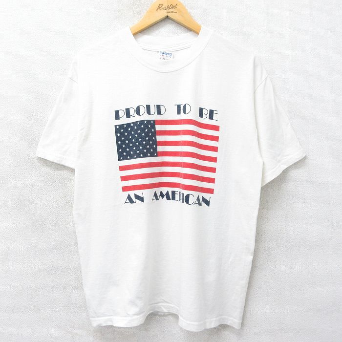 00s 半袖Tシャツ 星条旗 ホワイト L | 古着