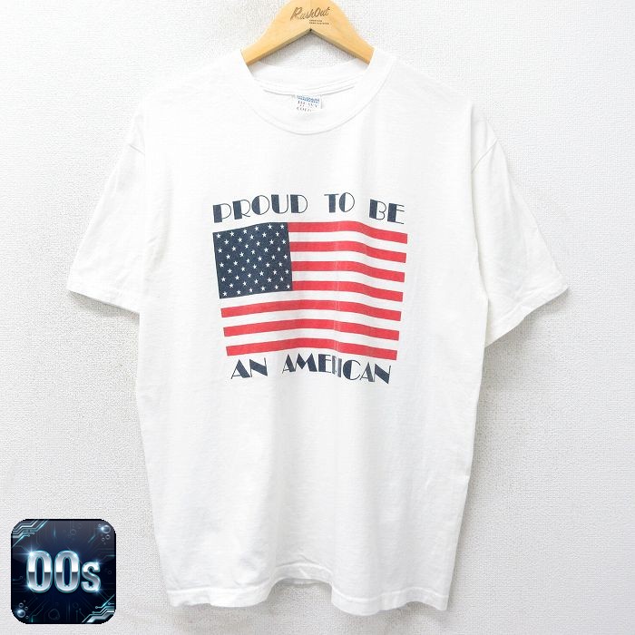 00s 半袖Tシャツ 星条旗 ホワイト L | 古着