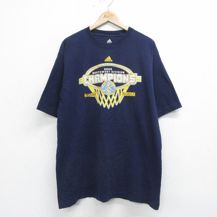 【50%OFF】アディダス 00s 半袖Tシャツ ノースウエストバスケットボール ネイビー XL | 古着