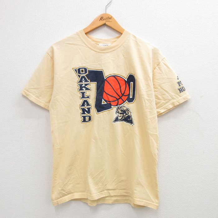 アディダス 90s 半袖Tシャツ オークランドバスケットボール イエロー M | 古着