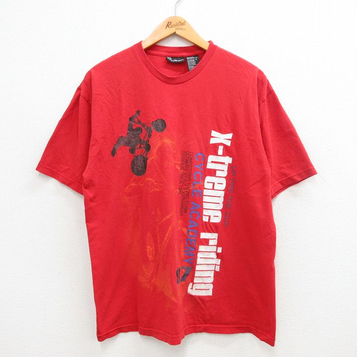 00s 半袖Tシャツ サイクル レッド XL | 古着