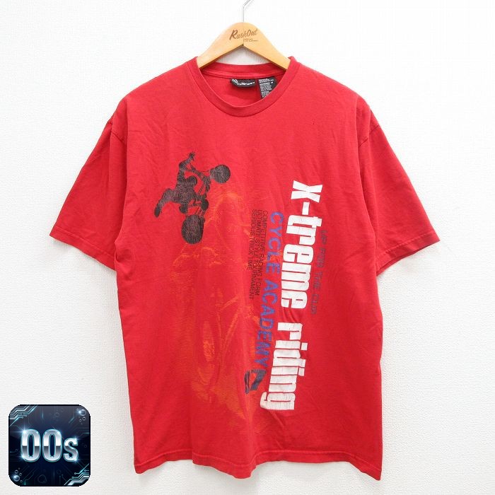 00s 半袖Tシャツ サイクル レッド XL | 古着