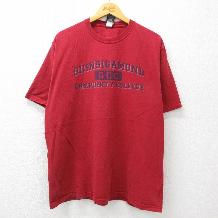 00s 半袖Tシャツ クインシガモンド カレッジ レッド XL | 古着