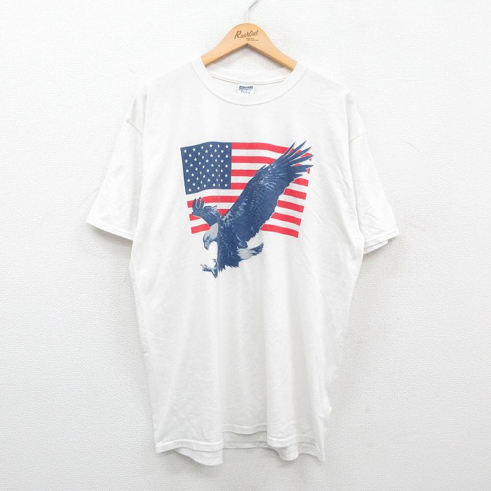 ジャージーズ 00s 半袖Tシャツ 星条旗 ホワイト XL | 古着
