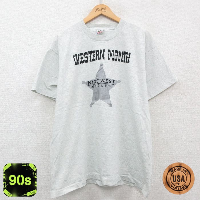 フルーツオブザルーム 90s 半袖Tシャツ NINE WEST グレー XL | 古着