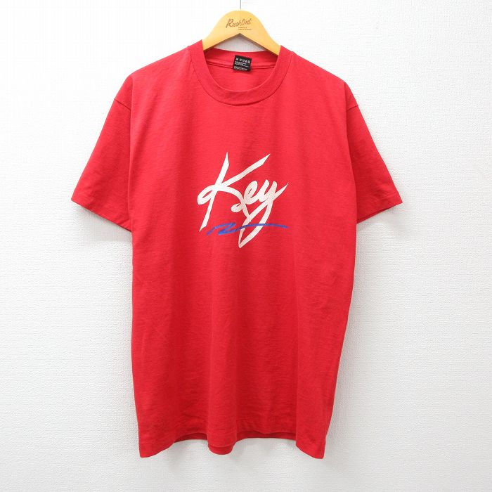フルーツオブザルーム 90s 半袖Tシャツ Key WALK レッド XL | 古着