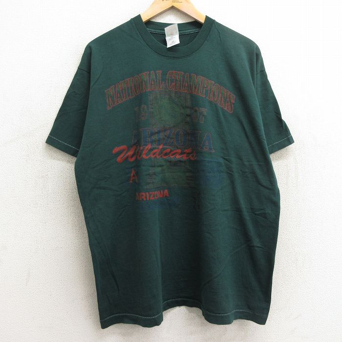 アリゾナワイルドキャッツ 90s 半袖Tシャツ グリーン XL | 古着