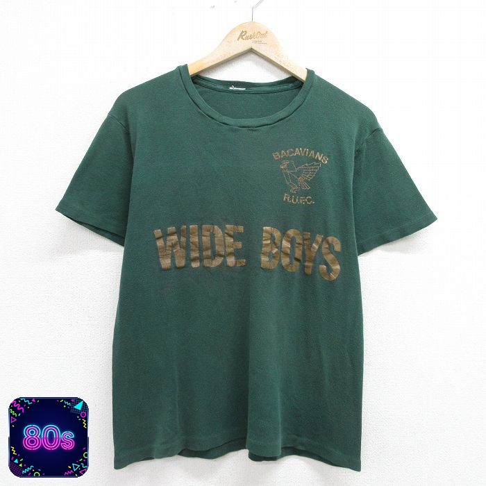 80s 半袖Tシャツ WIDE BOYS グリーン L | 古着