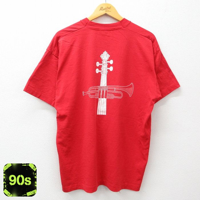 フルーツオブザルーム 90s 半袖Tシャツ トランペット レッド XL | 古着