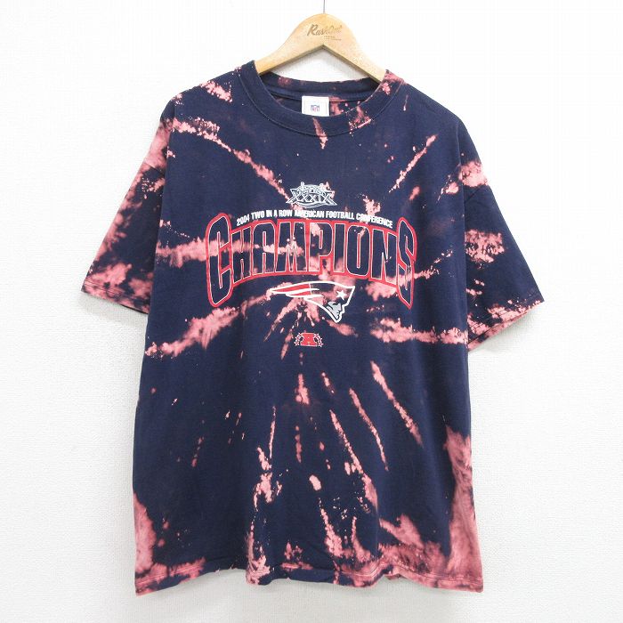 【50%OFF】00s 半袖Tシャツ ニューイングランドペイトリオッツ ネイビー XL | 古着