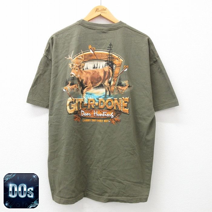 00s 半袖Tシャツ シカ グリーン XL | 古着