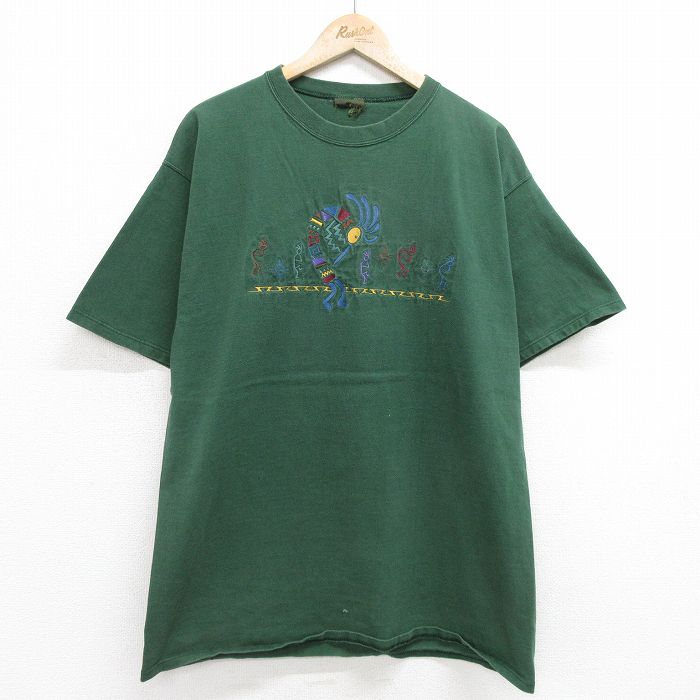 00s 半袖Tシャツ ココペリ グリーン XL | 古着