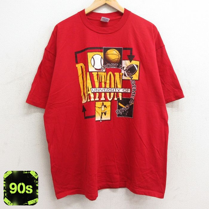 ジャージーズ 90s 半袖Tシャツ デイトンバスケットボール レッド XL | 古着