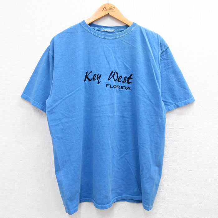 00s 半袖Tシャツ フロリダキーウエスト刺繍 ライトブルー XL | 古着