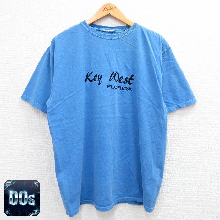 00s 半袖Tシャツ フロリダキーウエスト刺繍 ライトブルー XL | 古着