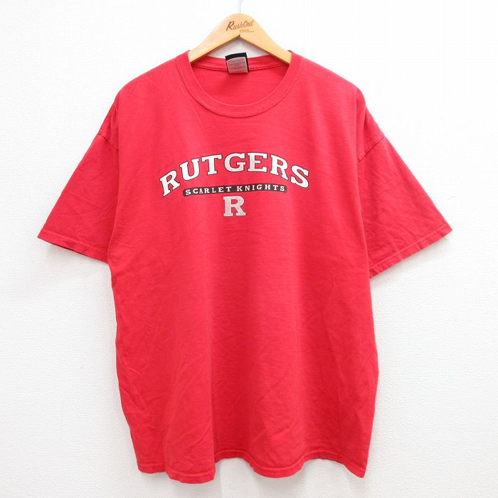 00s 半袖Tシャツ RUTGERS レッド XL | 古着