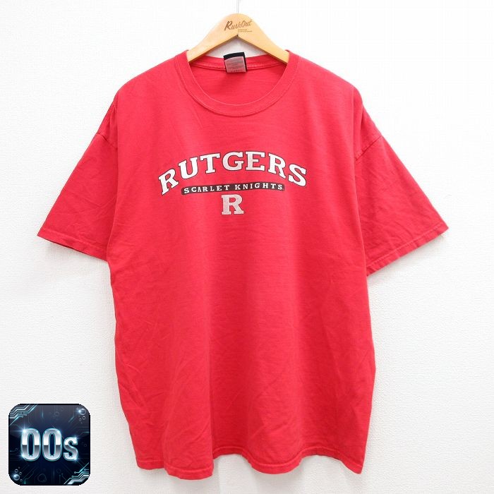 00s 半袖Tシャツ RUTGERS レッド XL | 古着
