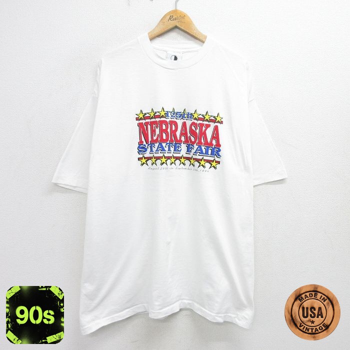 90s 半袖Tシャツ ネブラスカ ホワイト XL | 古着