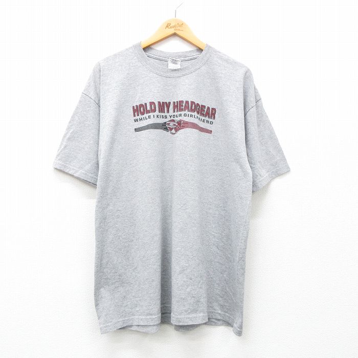 00s 半袖Tシャツ HOLD MY HEADGEAR グレー霜降り XL | 古着