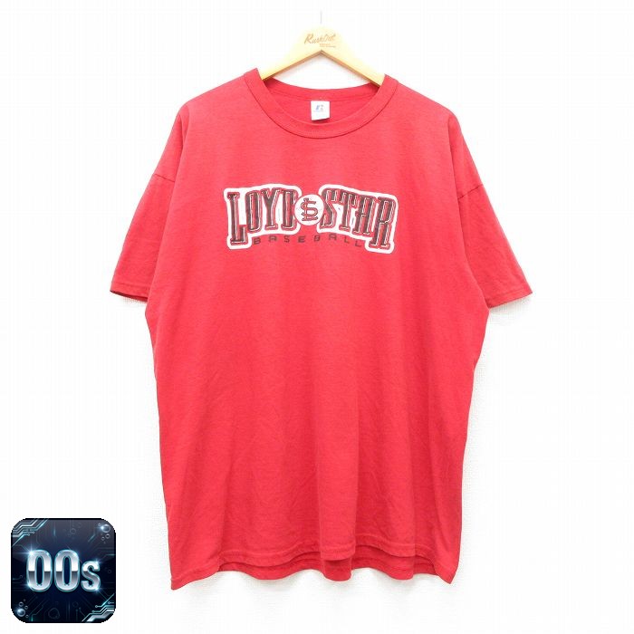 ラッセル 00s 半袖Tシャツ ベースボール レッド XL | 古着