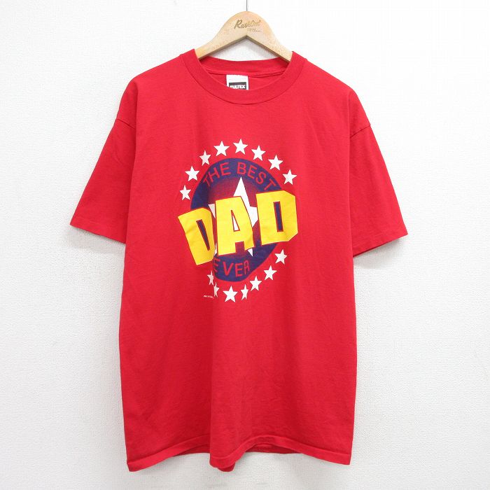 TULTEX 90s 半袖Tシャツ DAD レッド XL | 古着