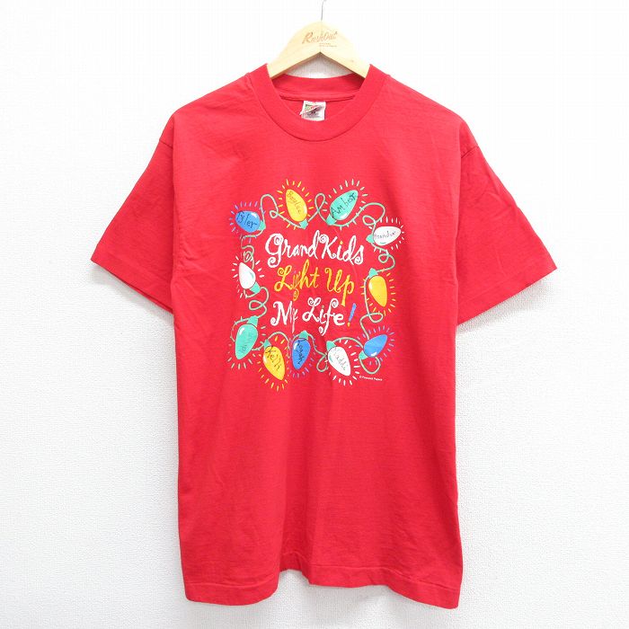 フルーツオブザルーム 90s 半袖Tシャツ 電球 レッド M | 古着