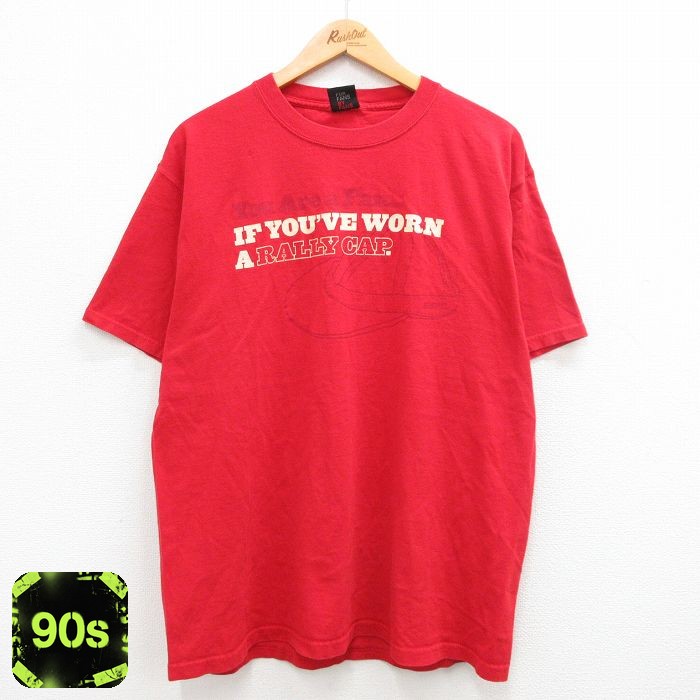 ESPN 90s 半袖Tシャツ ボウシ レッド XL | 古着