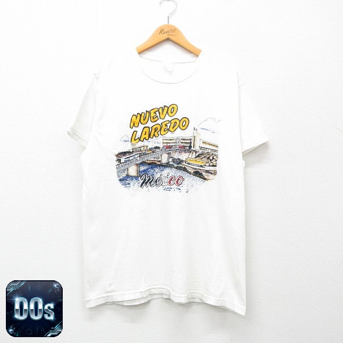 00s 半袖Tシャツ NUEVO LAREDO ホワイト L | 古着